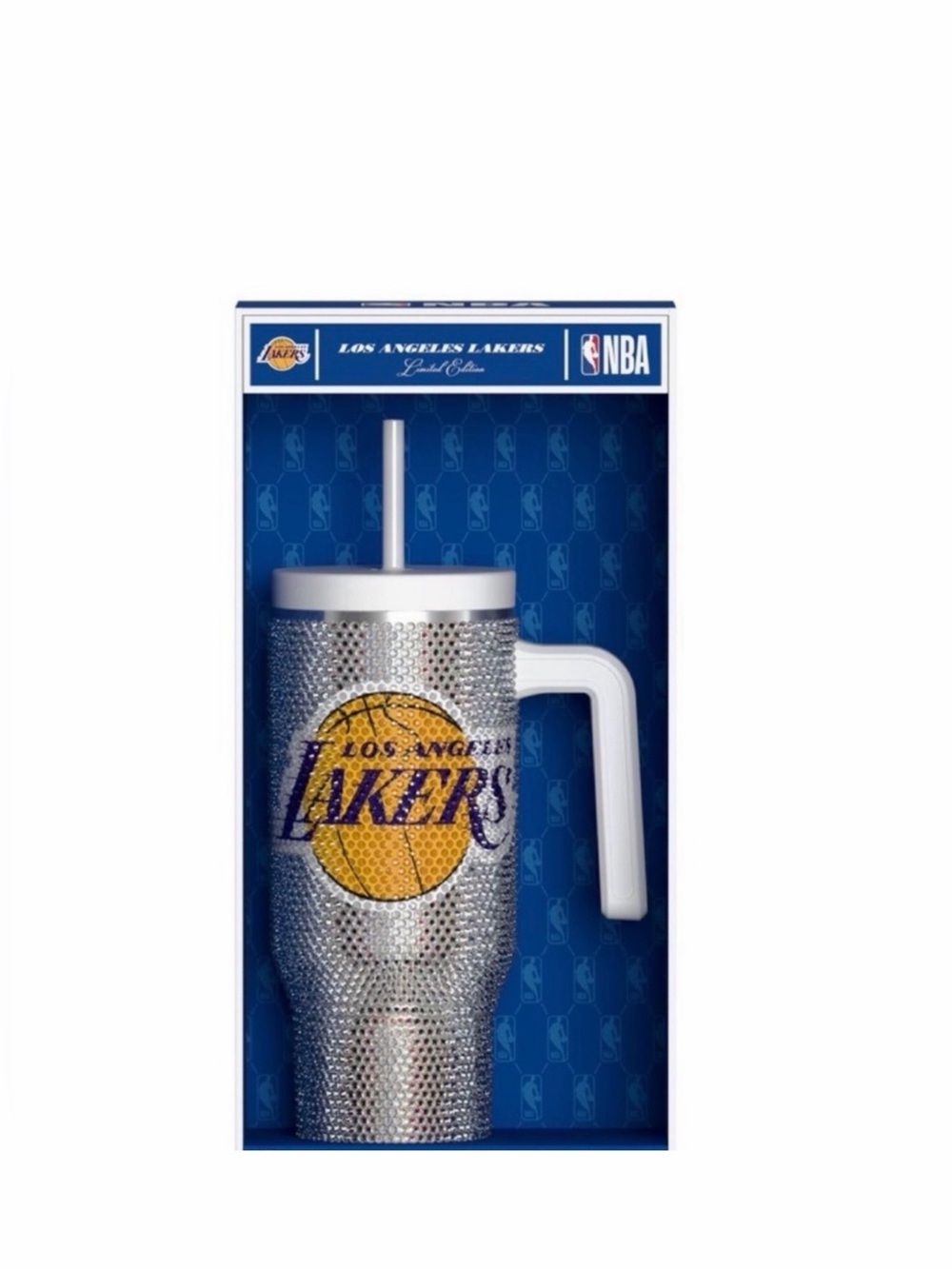 NBA Lakers Limited Edition 40oz Bling Voyager Stainless Steel Tumbler NWT